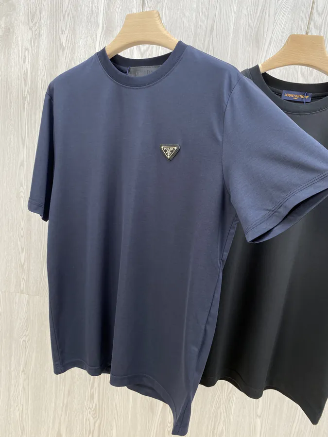P185 PRD 25 Summer New Classic Short Sleeve T Shirt in Navy Blue