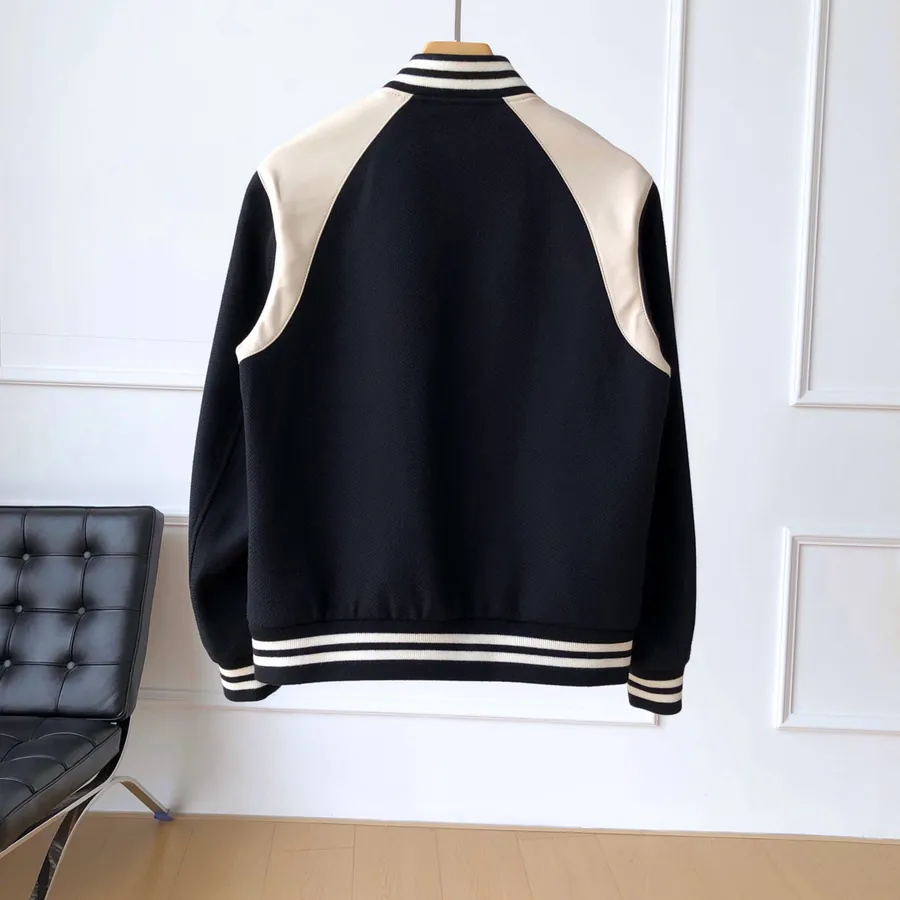 CE Premium Baseball Jacket with Leather and Wool Trim