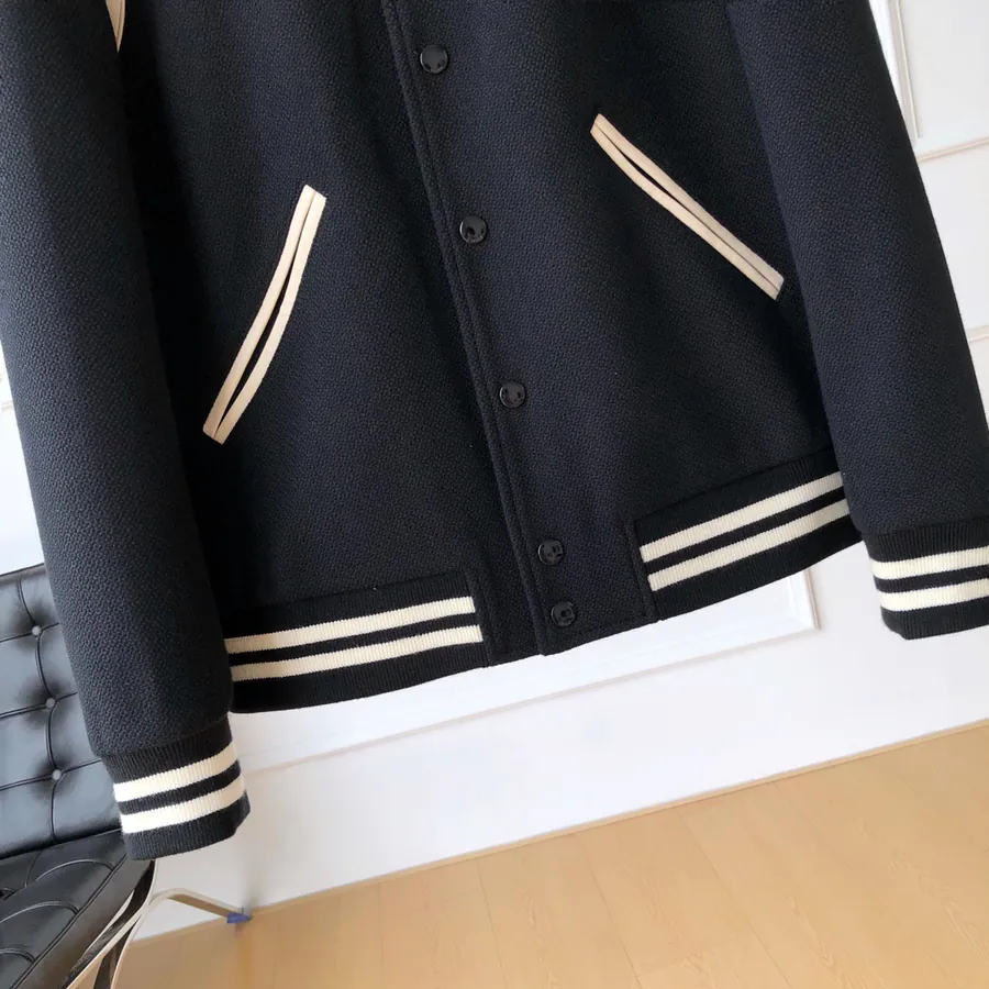 CE Premium Baseball Jacket with Leather and Wool Trim