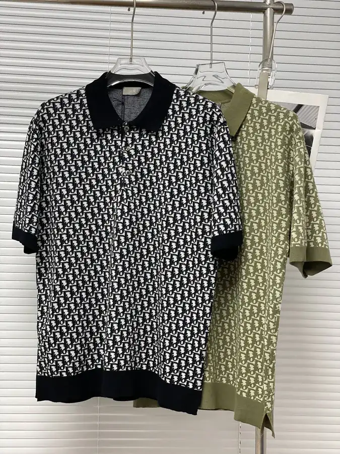 Di*r Oblique Print Cotton Short Sleeve