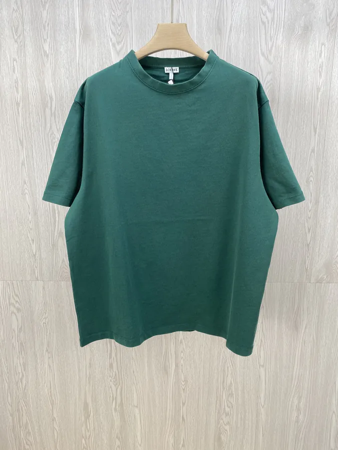 LOE Embroidered情侣款 Round Neck Short Sleeve T shirt