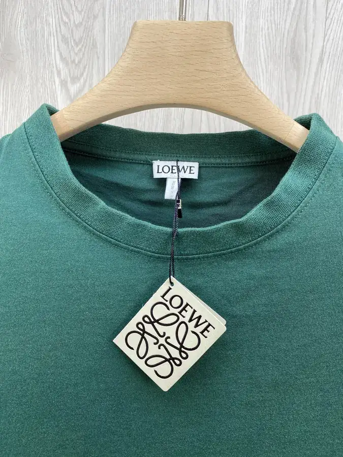 LOE Embroidered情侣款 Round Neck Short Sleeve T shirt