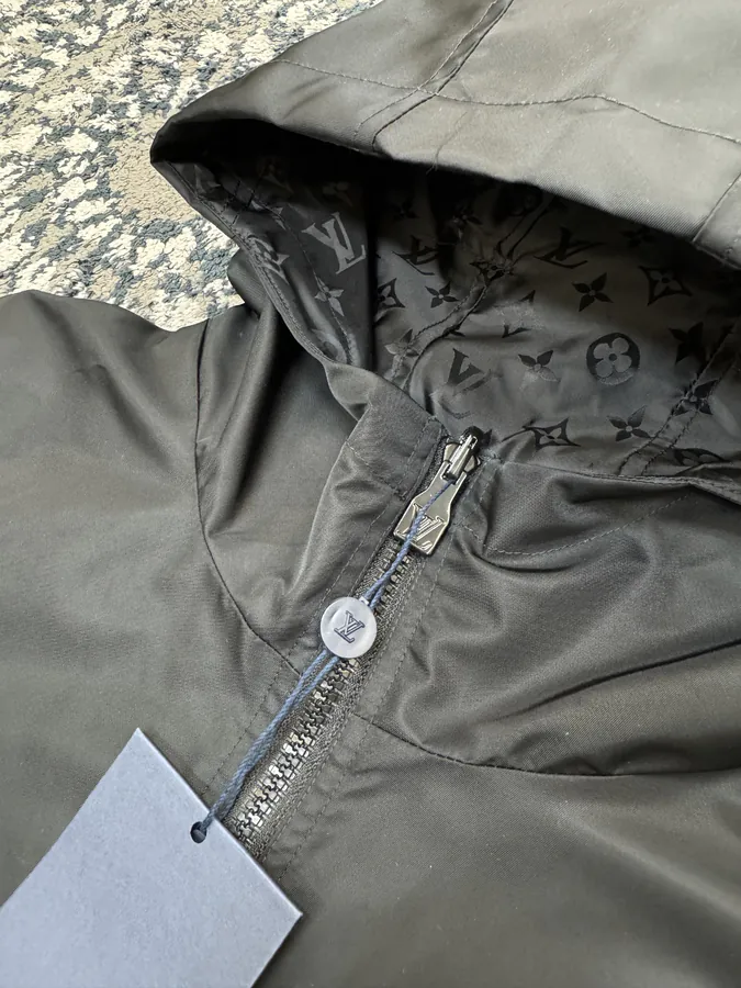 Reversibile Monogram Print Windproof Jacket