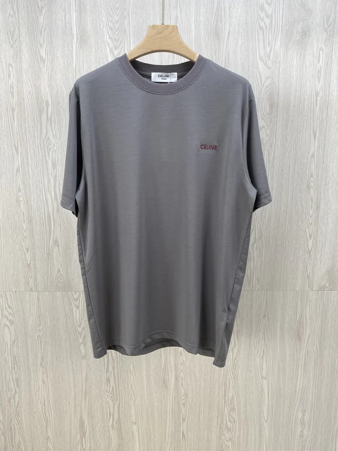 CE Graphite Grey T Shirt with Red Letter Embroidery