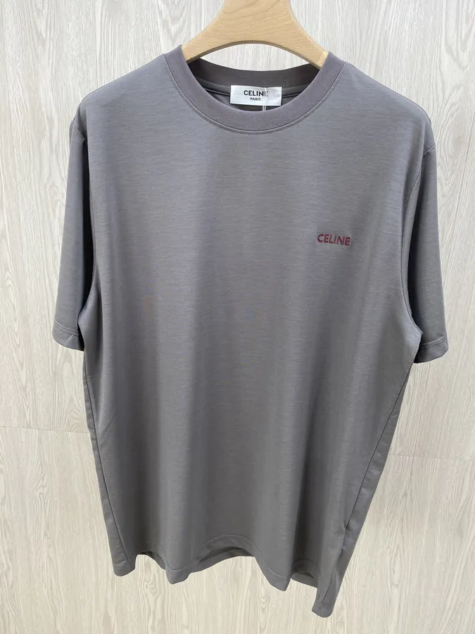 CE Graphite Grey T Shirt with Red Letter Embroidery