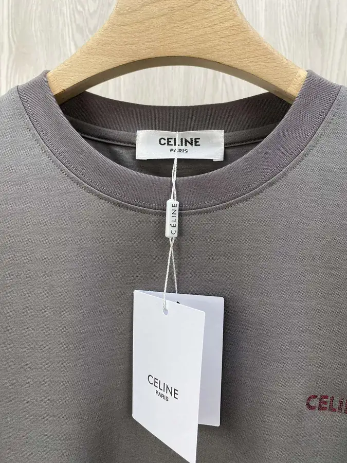 CE Graphite Grey T Shirt with Red Letter Embroidery
