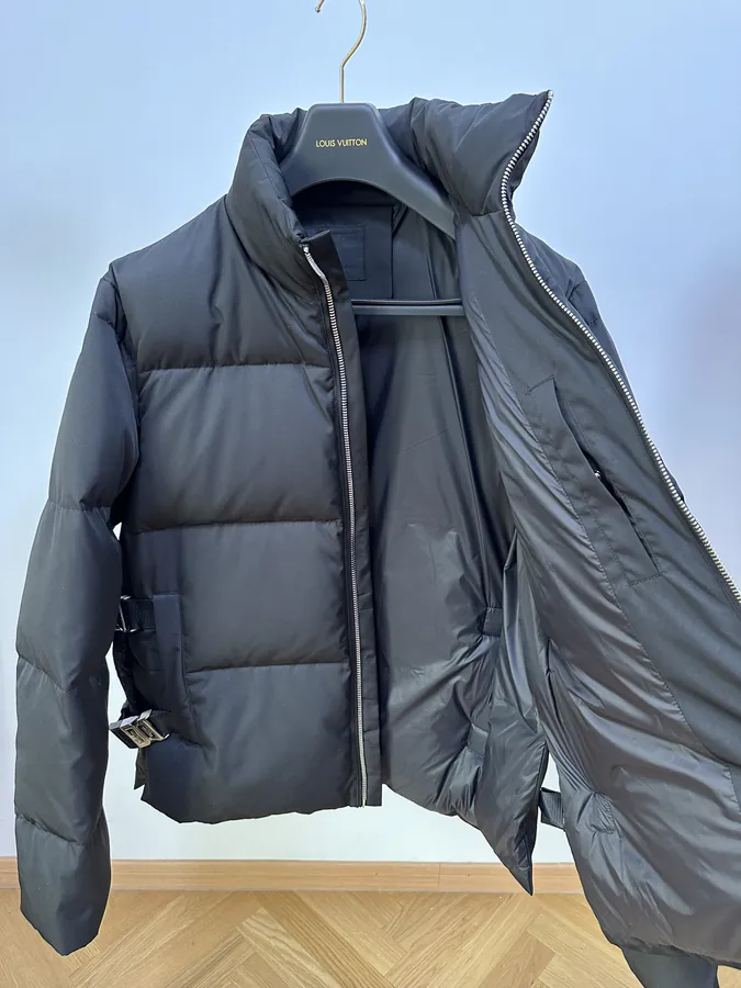 GVC Men's 4G Zipper Down Jacket with Leather Trim