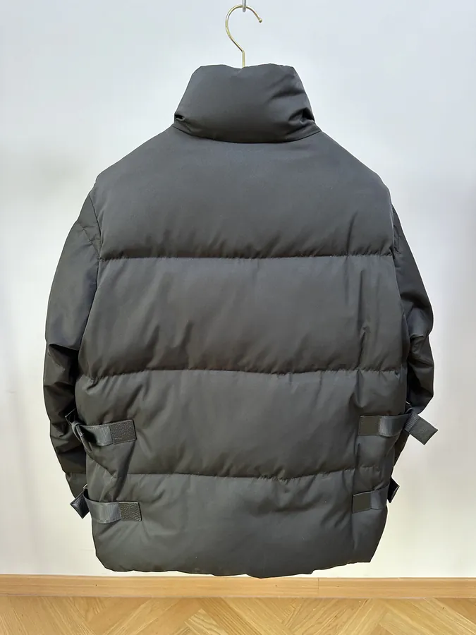 GVC Men's 4G Zipper Down Jacket with Leather Trim