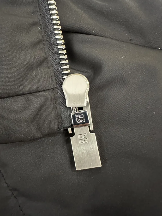 GVC Men's 4G Zipper Down Jacket with Leather Trim