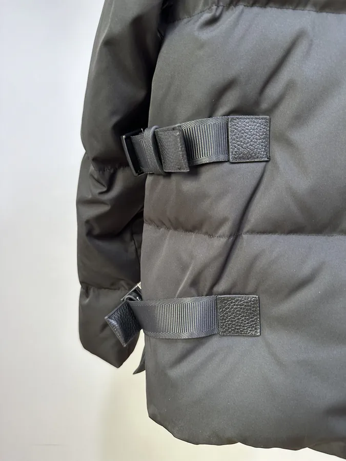 GVC Men's 4G Zipper Down Jacket with Leather Trim
