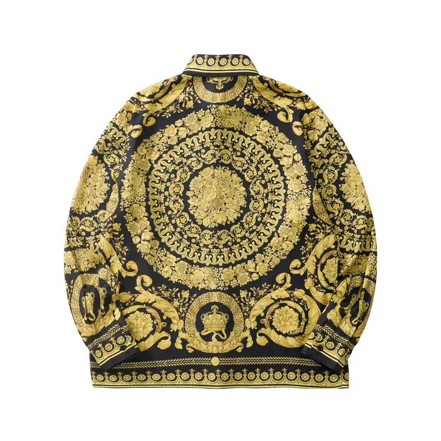 VS Barocco Silk Shirt Men's Long Sleeve