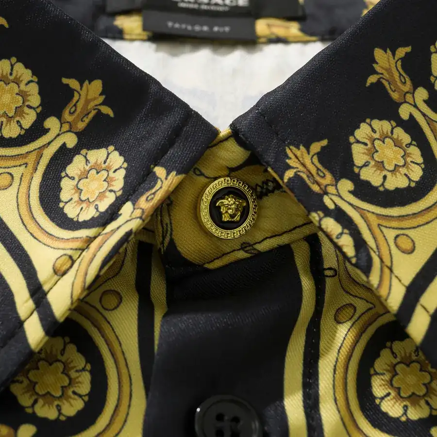 VS Barocco Silk Shirt Men's Long Sleeve