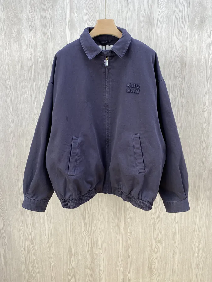 MiuMiu Classic Blazer in Navy Blue