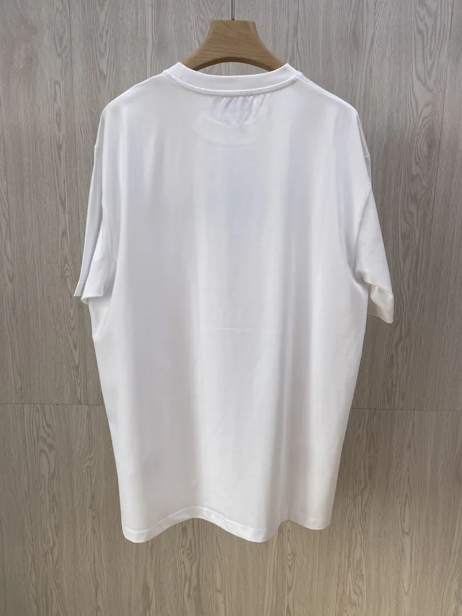 GU Flag Embroidered Round Neck T Shirt