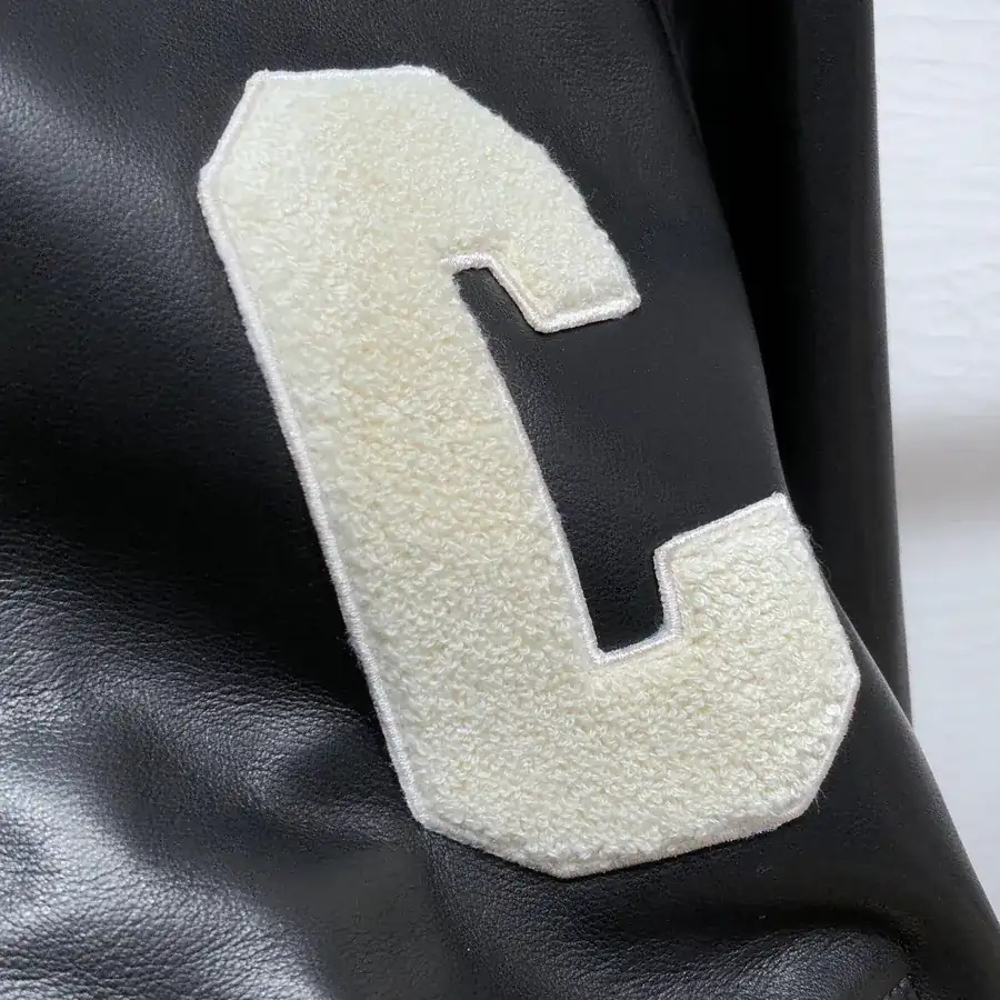 CE Leather Jacket College Style Baseball Vest