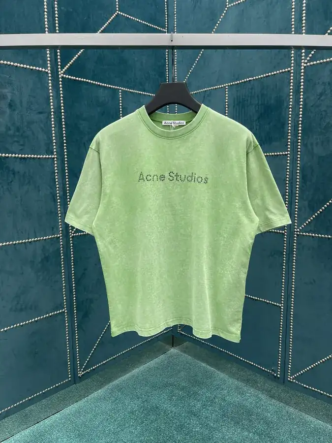 Acne 25ss New Logo Round Neck Loose Short Sleeve T Shirt for Men and Women