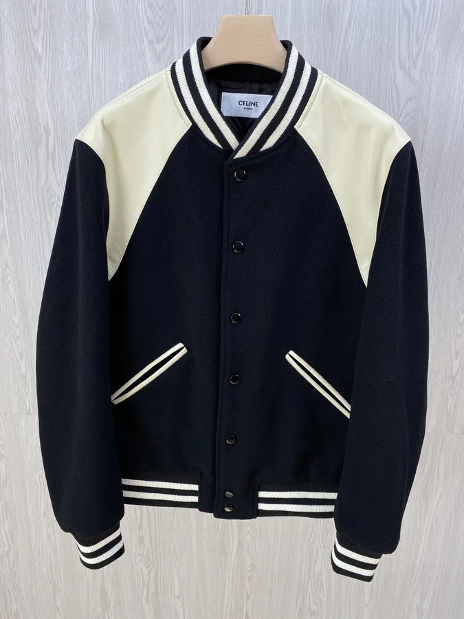 CE Premium Baseball Jacket with Premium Leather and Wool Blend