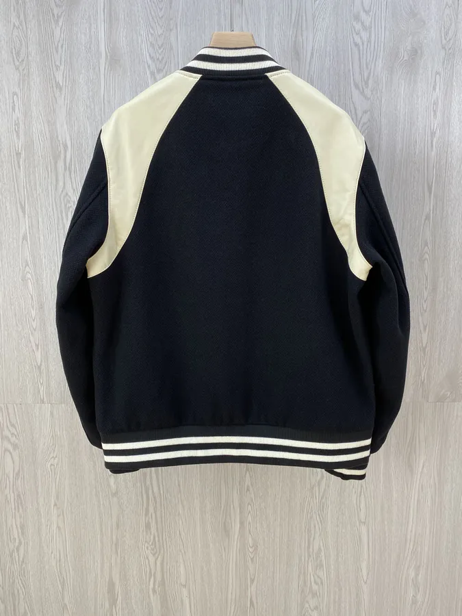 CE Premium Baseball Jacket with Premium Leather and Wool Blend