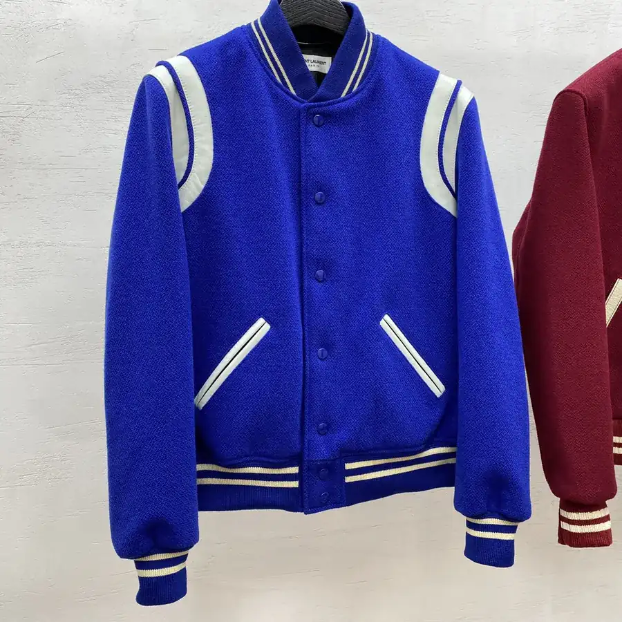 SLP Latest Color Wool Blend Baseball Jacket