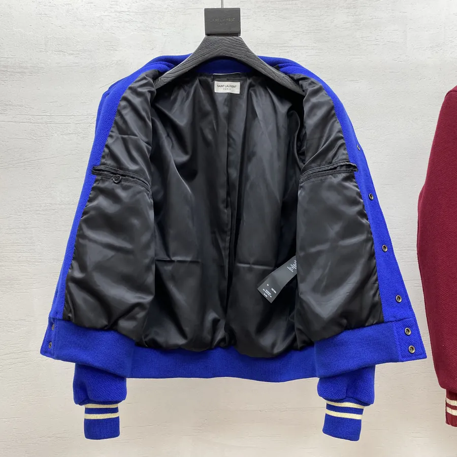 SLP Latest Color Wool Blend Baseball Jacket