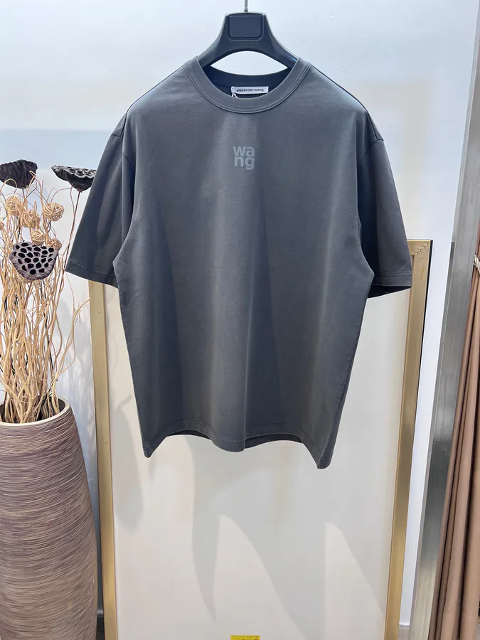 Alexander Wang 2025FW Logo Letter Washed T Shirt