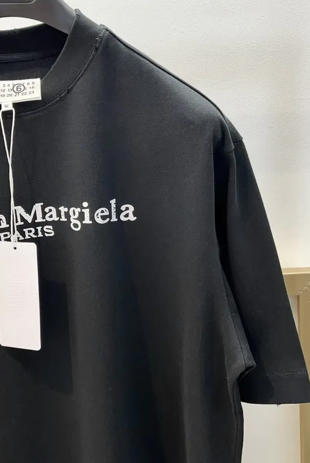 Maison Margiela Oversized T Shirt with Distressed Print
