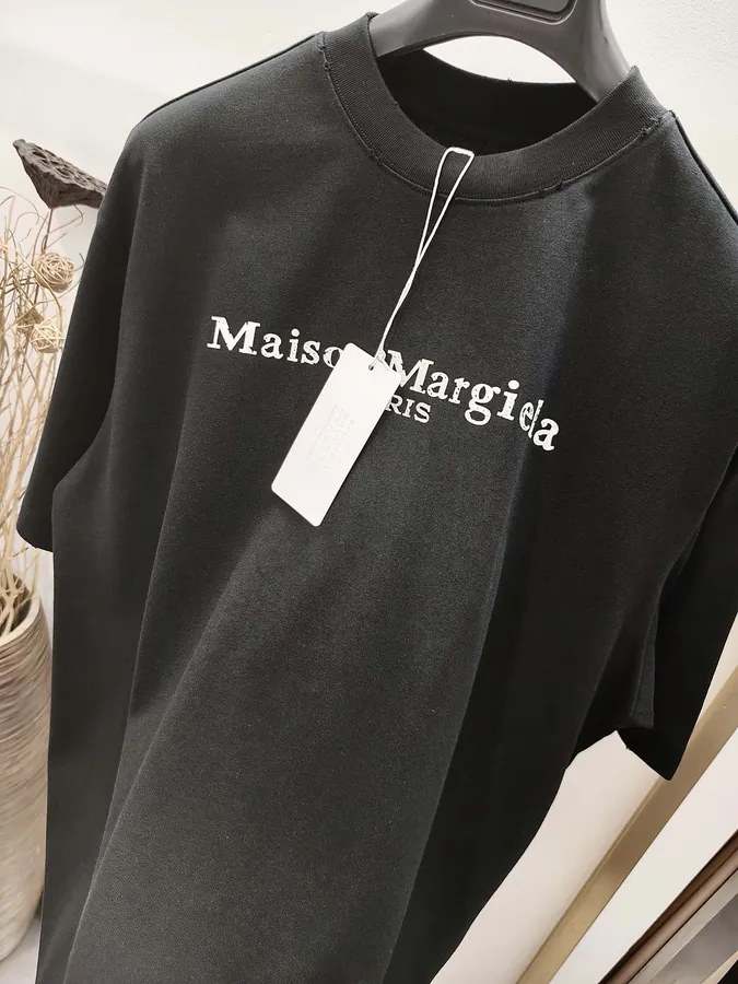 Maison Margiela Oversized T Shirt with Distressed Print
