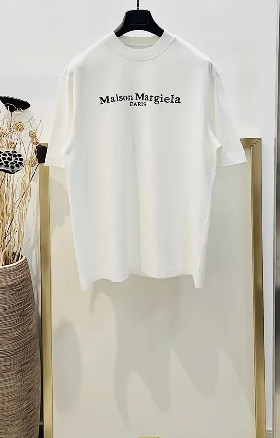 Maison Margiela Oversized T Shirt with Distressed Print