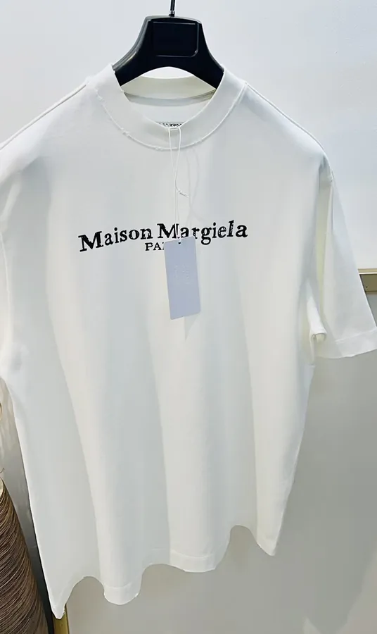 Maison Margiela Oversized T Shirt with Distressed Print