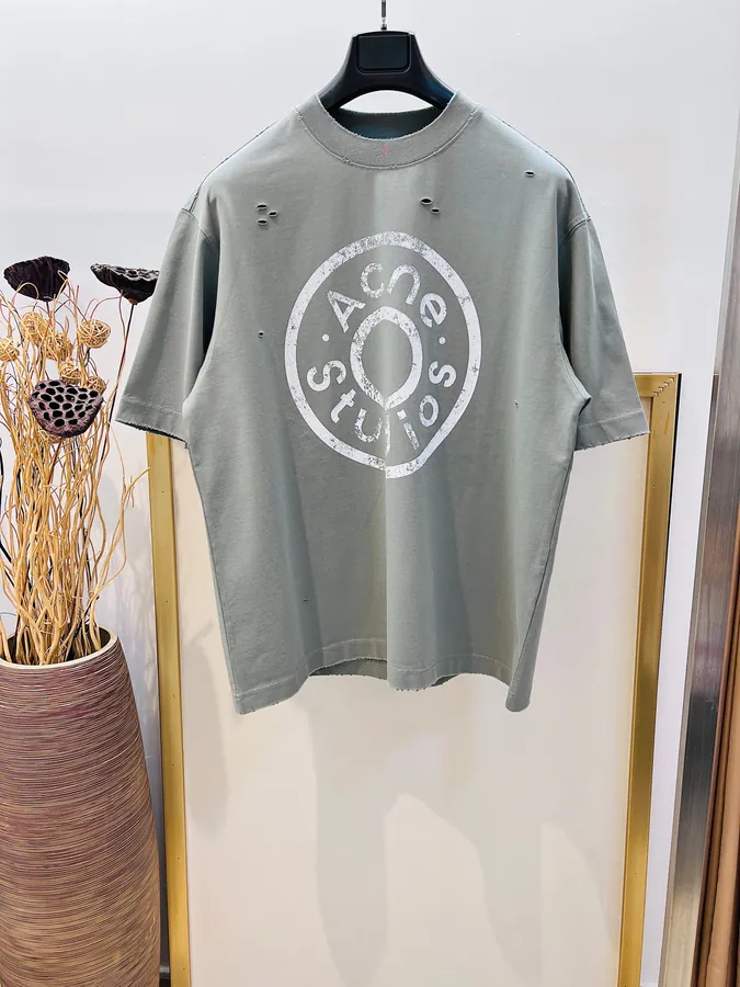 ACNE 2025FW Oversized Loose Fit Half Sleeve T Shirt