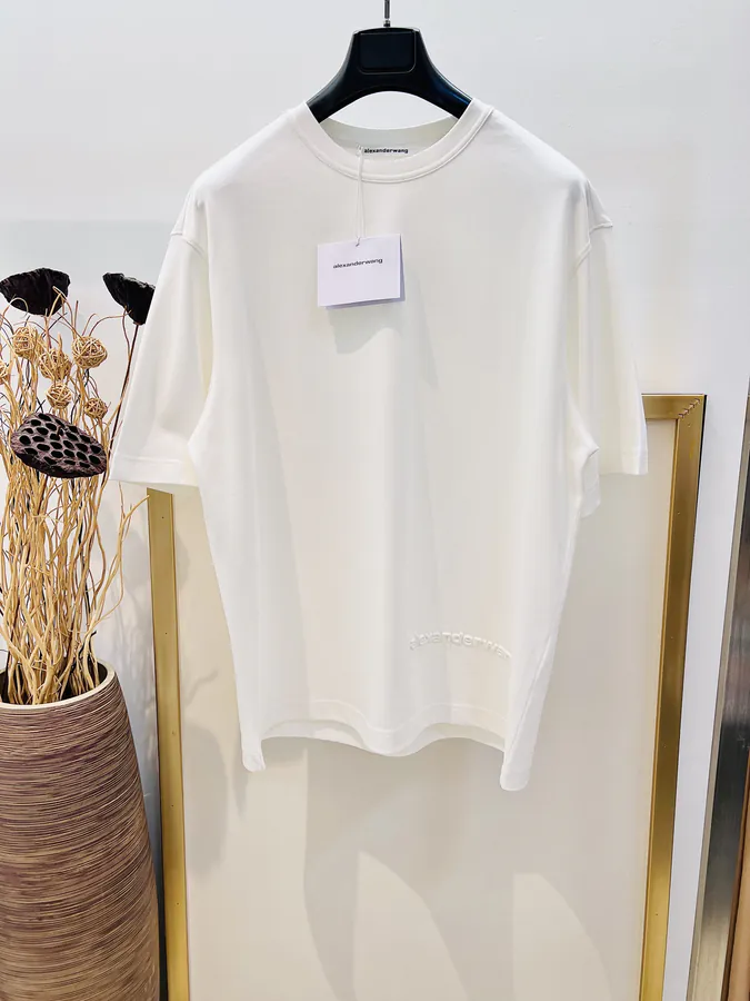 Alexander Wang 2025FW Early Spring Silica Letter Half Sleeve T Shirt