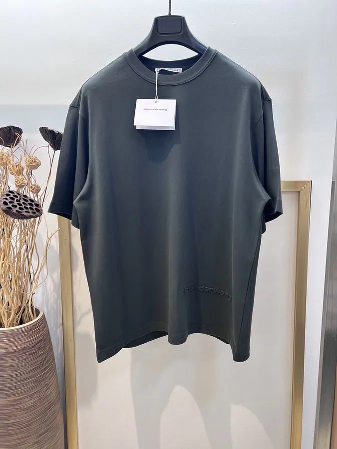 Alexander Wang 2025FW Early Spring Grained Calfskin Semi Handmade T Shirt