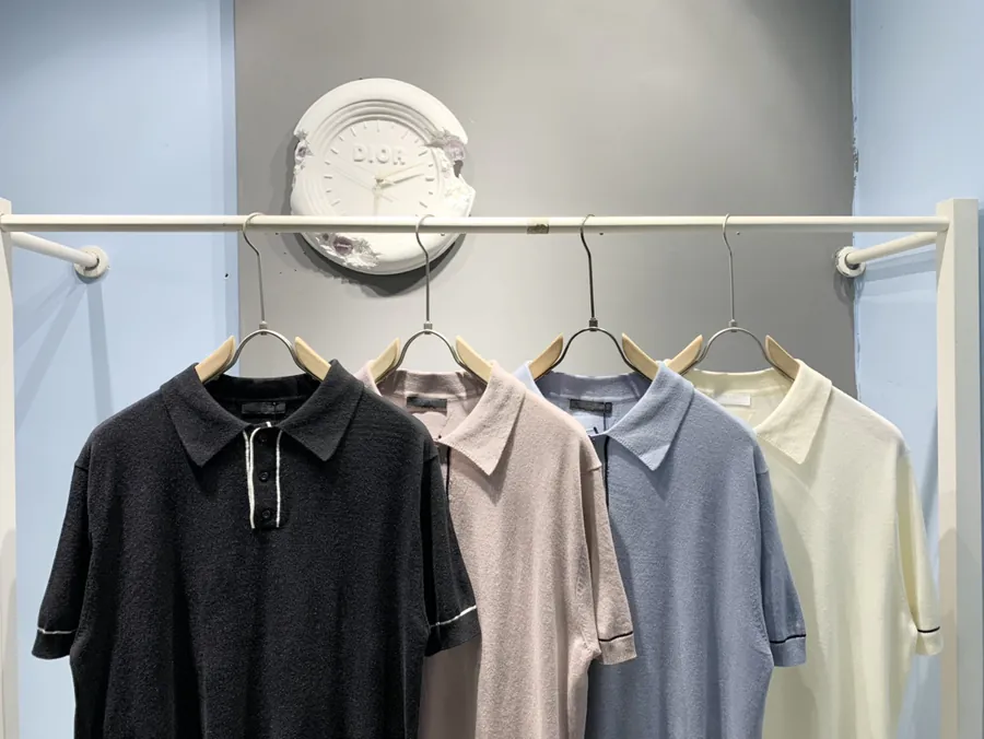 P205 PRD Embellished Wool Blend Polo Shirt