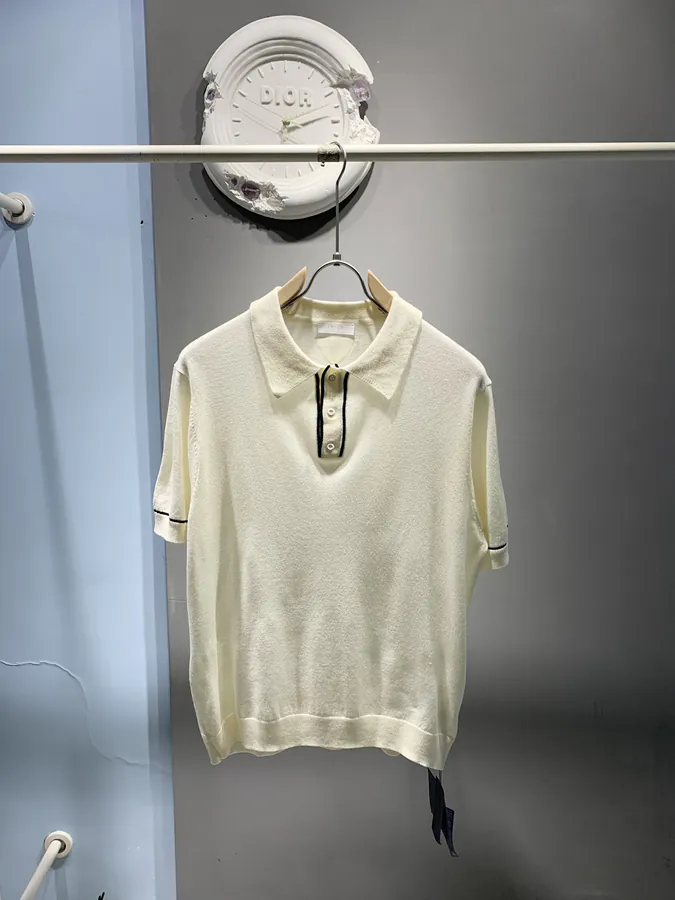 P205 PRD Embellished Wool Blend Polo Shirt