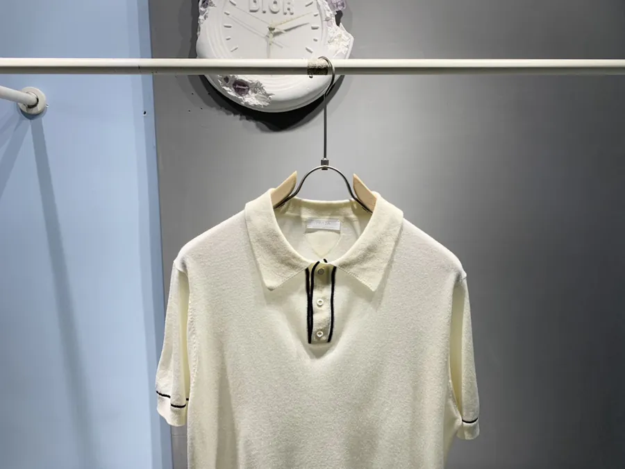 P205 PRD Embellished Wool Blend Polo Shirt