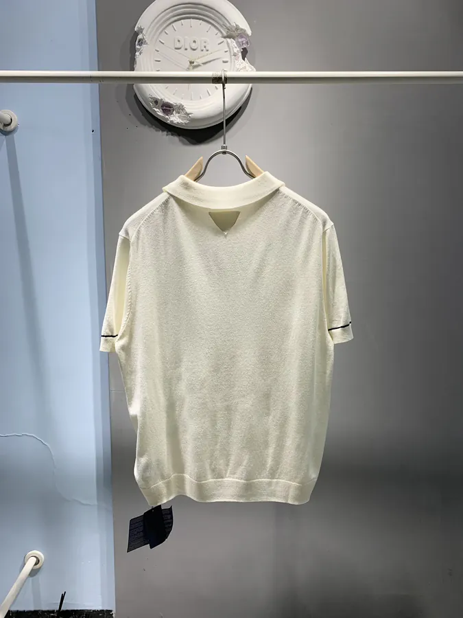 P205 PRD Embellished Wool Blend Polo Shirt