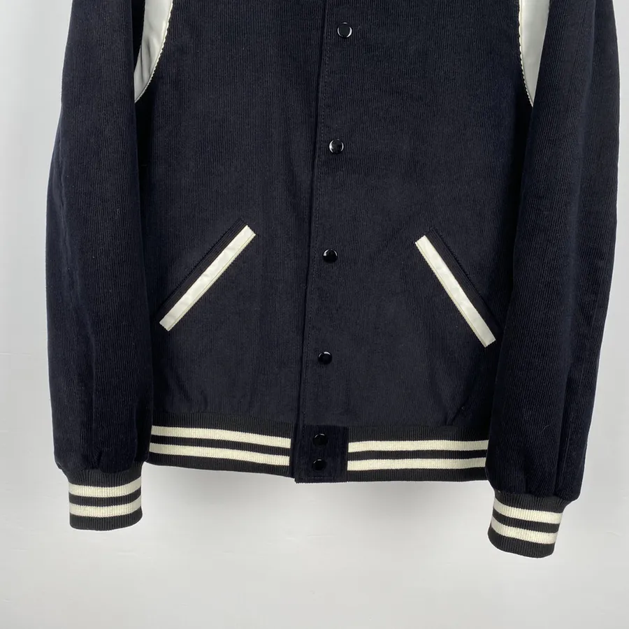 CE New Arrival Vintage Velvet College Style Baseball Jacket