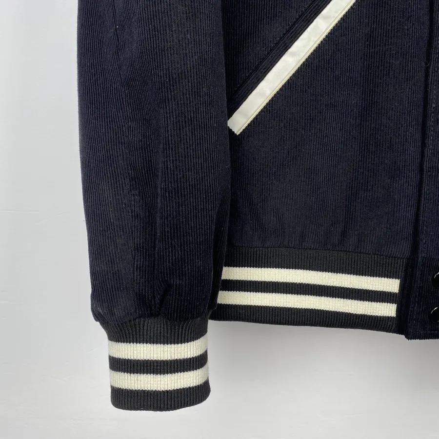 CE New Arrival Vintage Velvet College Style Baseball Jacket