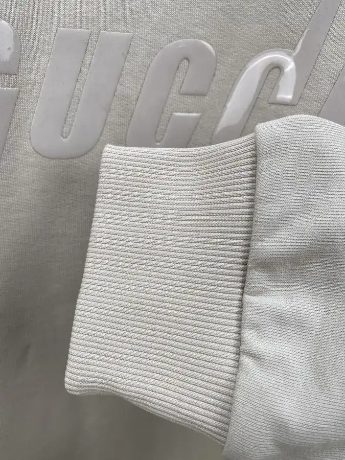 GU Lightning Edge Embossed Print Crew Sweatshirt