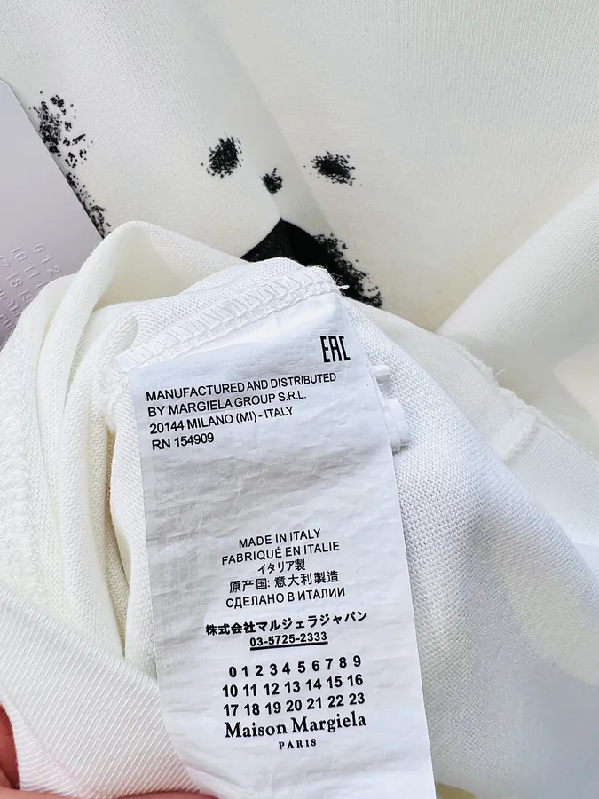 Maison Margiela Hand Drawn Print T Shirt SMLXL, Black & White, Unisex