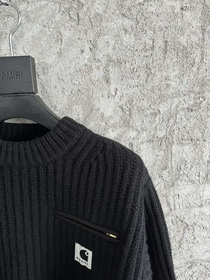 P400 Sacai x Carharrt 2024ss Collaboration Wool Knit Sweater