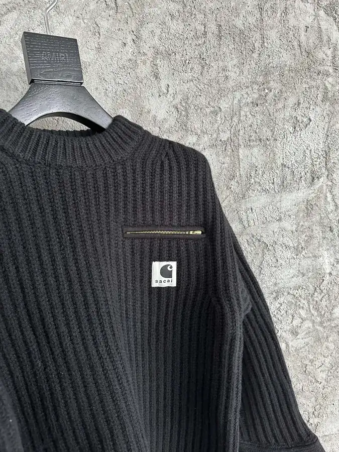 P400 Sacai x Carharrt 2024ss Collaboration Wool Knit Sweater
