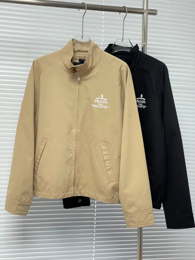 PRD Jacket Minimalist Sporty Design, Zip and Button Collar