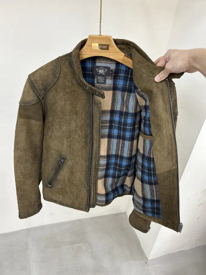 Ralph Lauren New Arrival Double R Series Leather Jacket