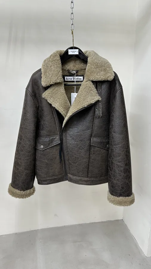 Acne P3400 Vintage Style Leather and Fur