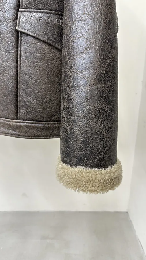 Acne P3400 Vintage Style Leather and Fur