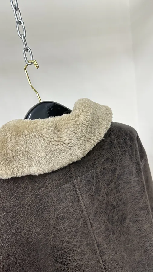Acne P3400 Vintage Style Leather and Fur