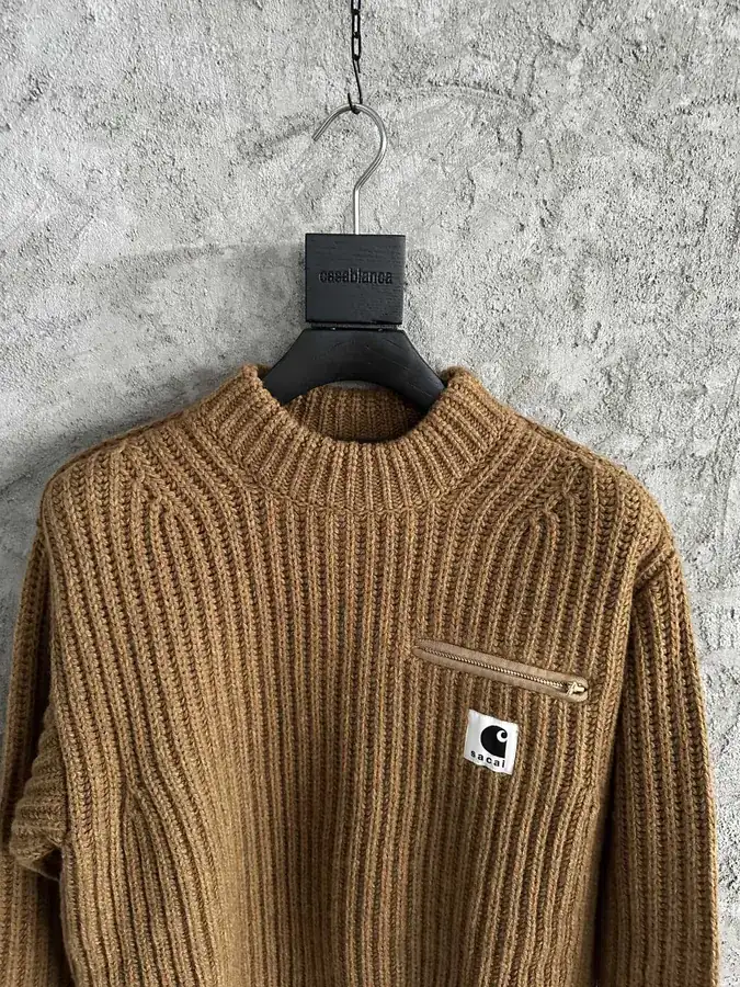 SACAI x CARHARRT 2024ss Collaboration Wool Knit Sweater