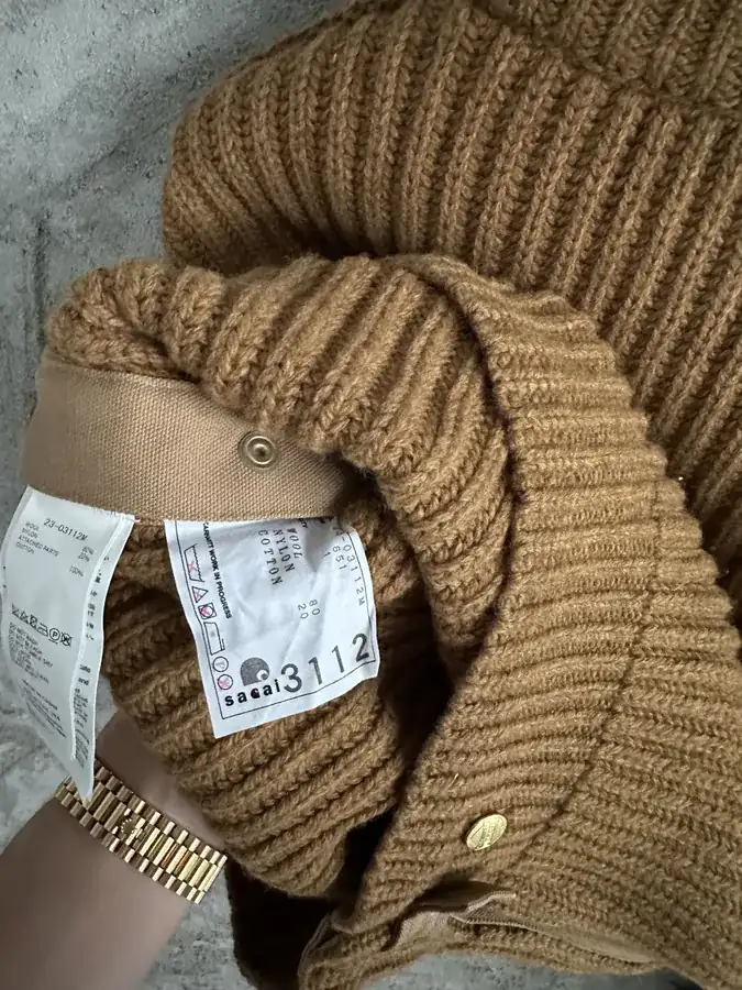 SACAI x CARHARRT 2024ss Collaboration Wool Knit Sweater