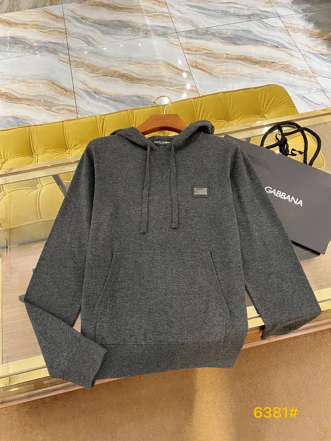 D.G 24AW秋冬新款 Hoodie Wool Sweater with Classic Logo
